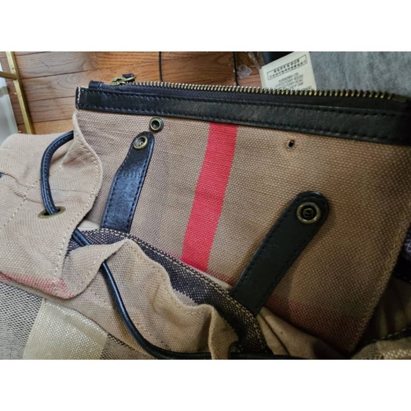Authentic Burberry Drifton Backpack House Check Canvas - Picture 5 of 13
